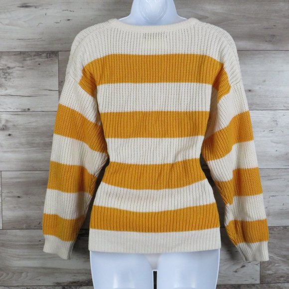 Emotions* Women's Long Sleeve V-Neck Straight Hem Ribbed‎ Sweater~ Size Large - Picture 2 of 8